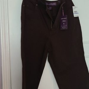 Coffee Roast Gloria Vanderbilt Slim Jeans